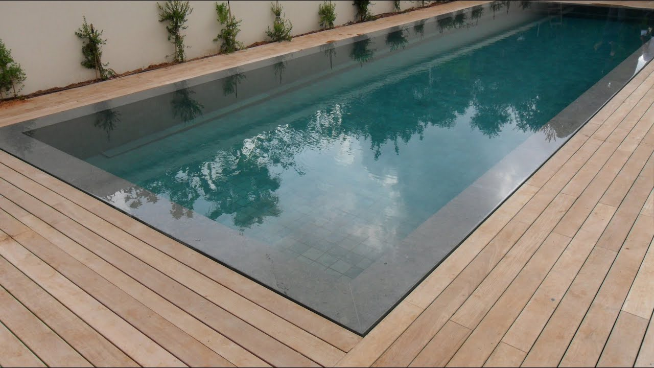Teak Decking Installation Around Swimming Pool With Hidden Fasteners for size 1280 X 720