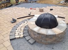 Techo Bloc Valencia Fire Pit With Double Hera Onyx Black Antiqa with sizing 2208 X 1656