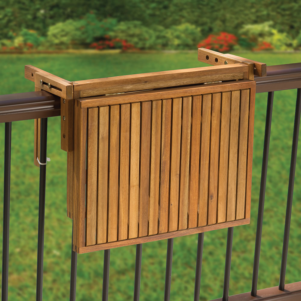 The Instant Wooden Deck Table Hammacher Schlemmer regarding dimensions 1000 X 1000