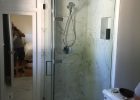 This Frameless Floor To Ceiling Glass Shower Enclosure Has A Glass within proportions 2448 X 3264