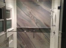 This Is A Full Slab Of Granite As The Back Wall For A Custom Shower throughout proportions 1224 X 1224