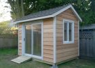 This Is An 8x10 Shed With Cedar Siding With A Sliding Door French with measurements 2576 X 1920