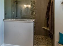 This Master Bathroom Features A Walk In Shower With A Partial Glass intended for dimensions 966 X 1208