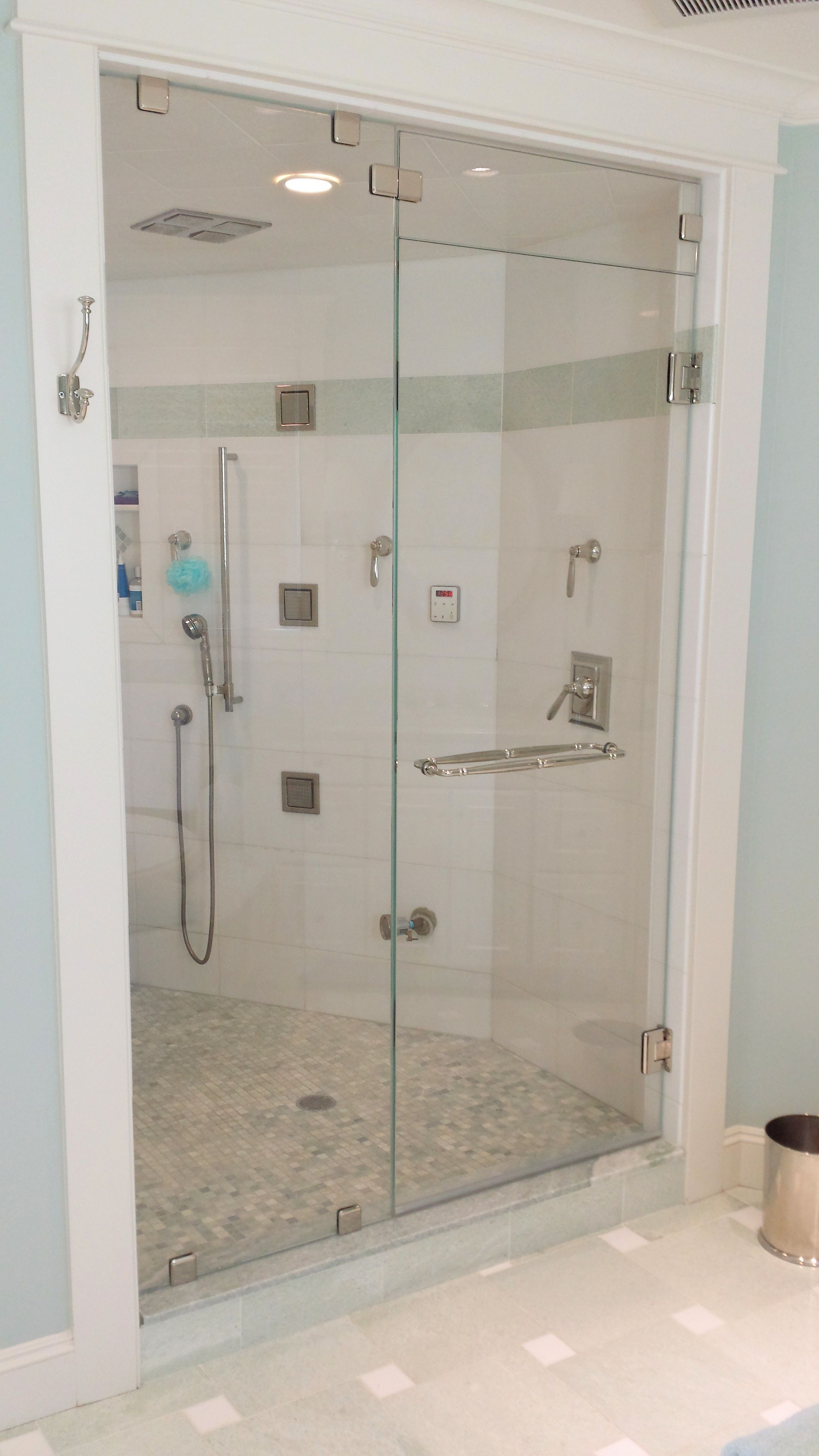 This Steam Shower Has A Flip Transom Above The Door The Panel Is with sizing 2322 X 4128
