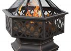 Uniflame 24 In Hex Shaped Lattice Fire Pit In Oil Rubbed Bronze with regard to measurements 1000 X 1000