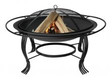 Uniflame 30 In Black Fire Pit With Outer Ring Wad1050sp The Home within measurements 1000 X 1000