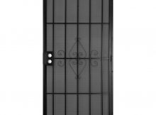 Unique Home Designs 36 In X 80 In Su Casa Black Surface Mount Outswing Steel Security Door With Expanded Metal Screen inside proportions 1000 X 1000