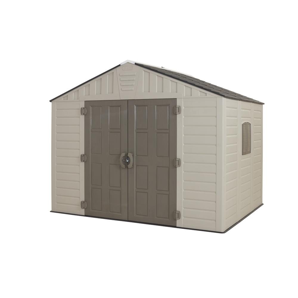 Us Leisure 10 Ft X 8 Ft Keter Stronghold Resin Storage Shed 157479 regarding dimensions 1000 X 1000