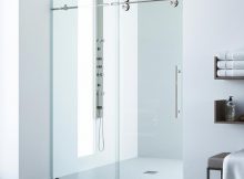 Vigo Elan 64 In X 74 In Frameless Sliding Shower Door In Stainless with dimensions 1000 X 1000