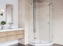 Vigo Verona 4025 In X 7675 In Frameless Neo Angle Shower Door In with regard to sizing 1000 X 1000