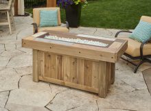 Vintage Linear Wood Gas Fire Pit Table Birch Lane within size 2000 X 1387