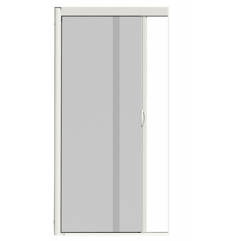 Visiscreen 44 In X 84 In Vs1 White Retractable Screen Door Single pertaining to size 1000 X 1000