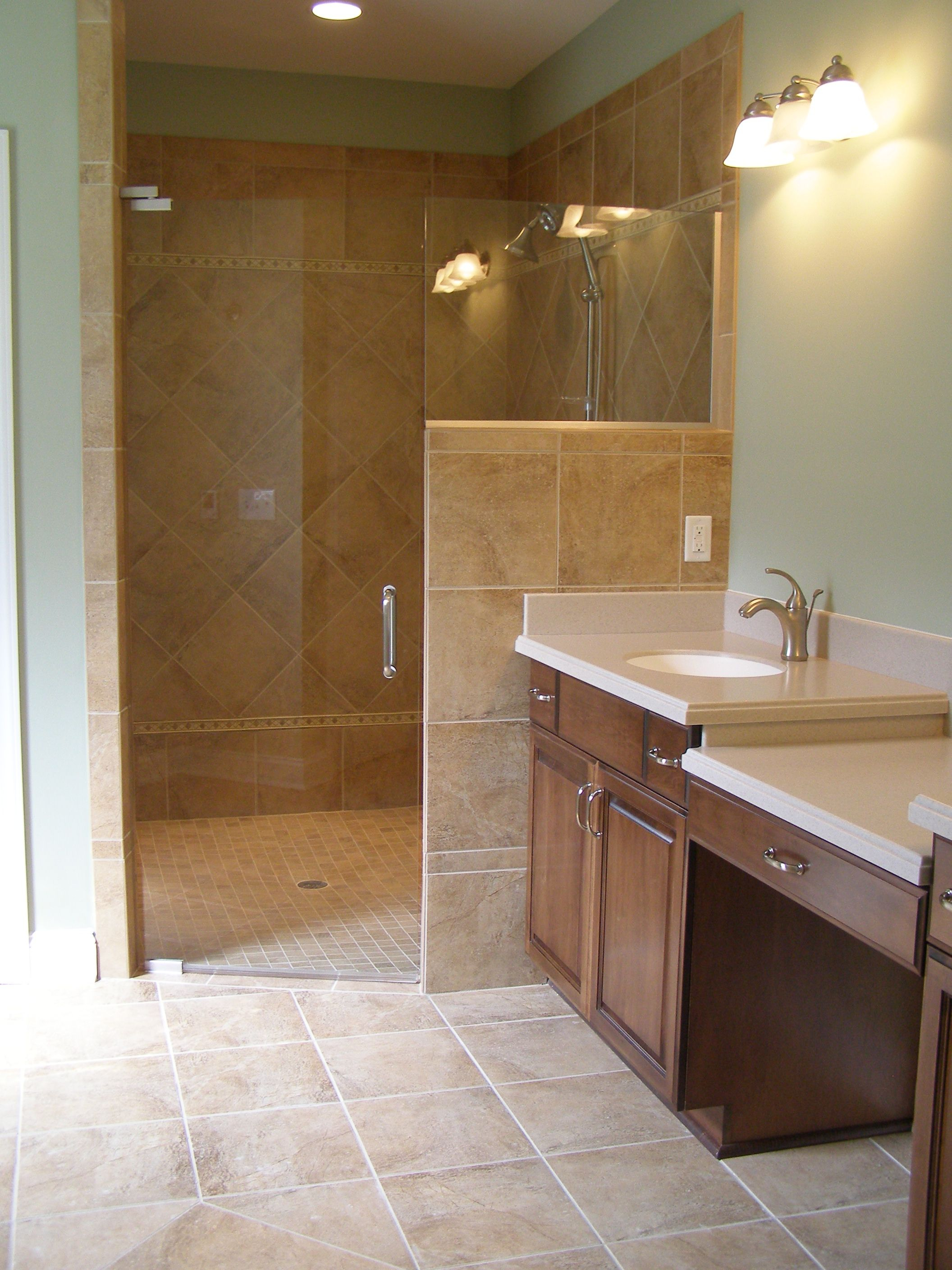 Walk In Shower Doors Corner Walk In Tile Shower With Frameless regarding size 2112 X 2816