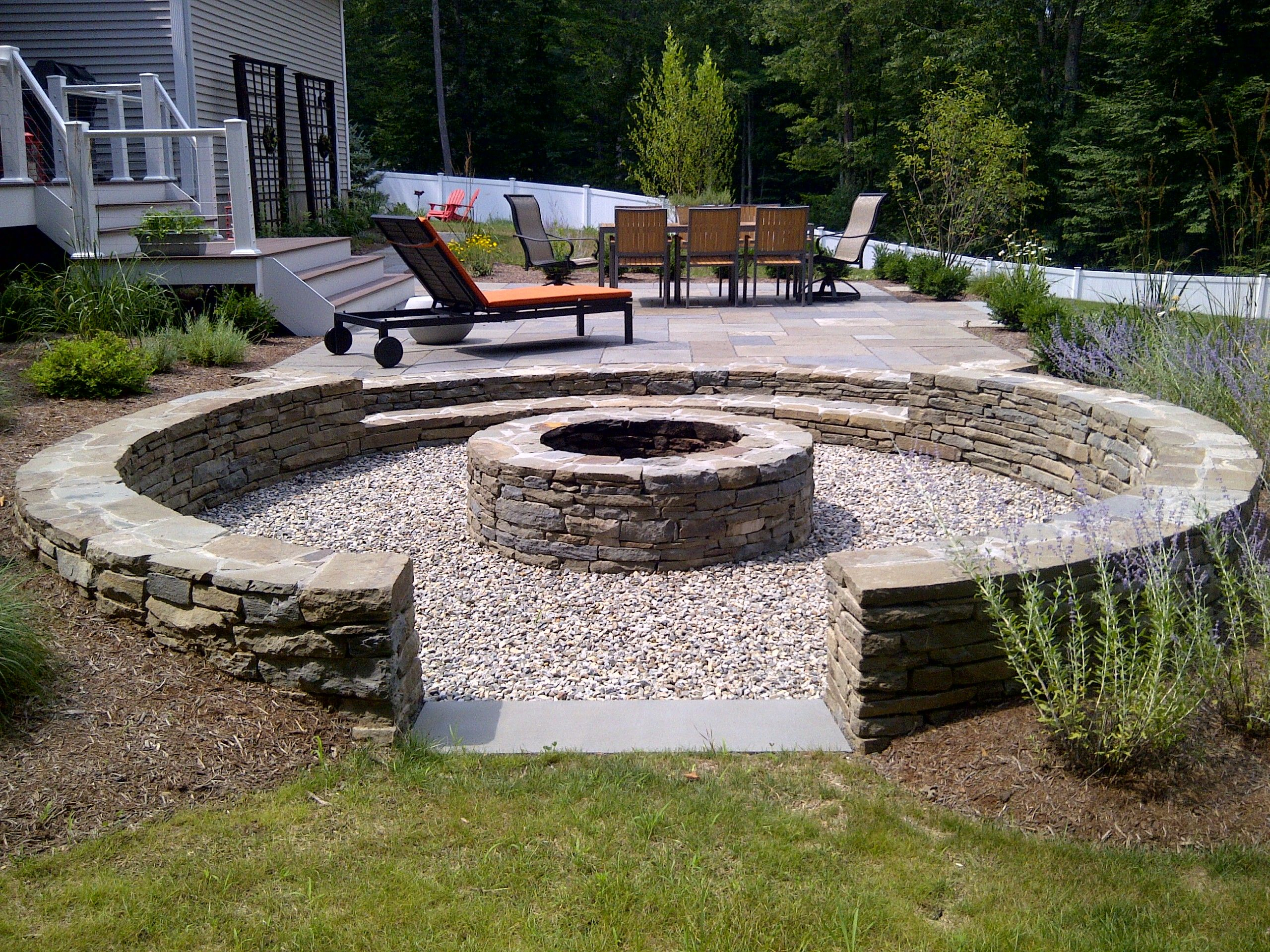 We Love The Look Of This Sunken Fire Pit With Nearly Continuous for sizing 2560 X 1920