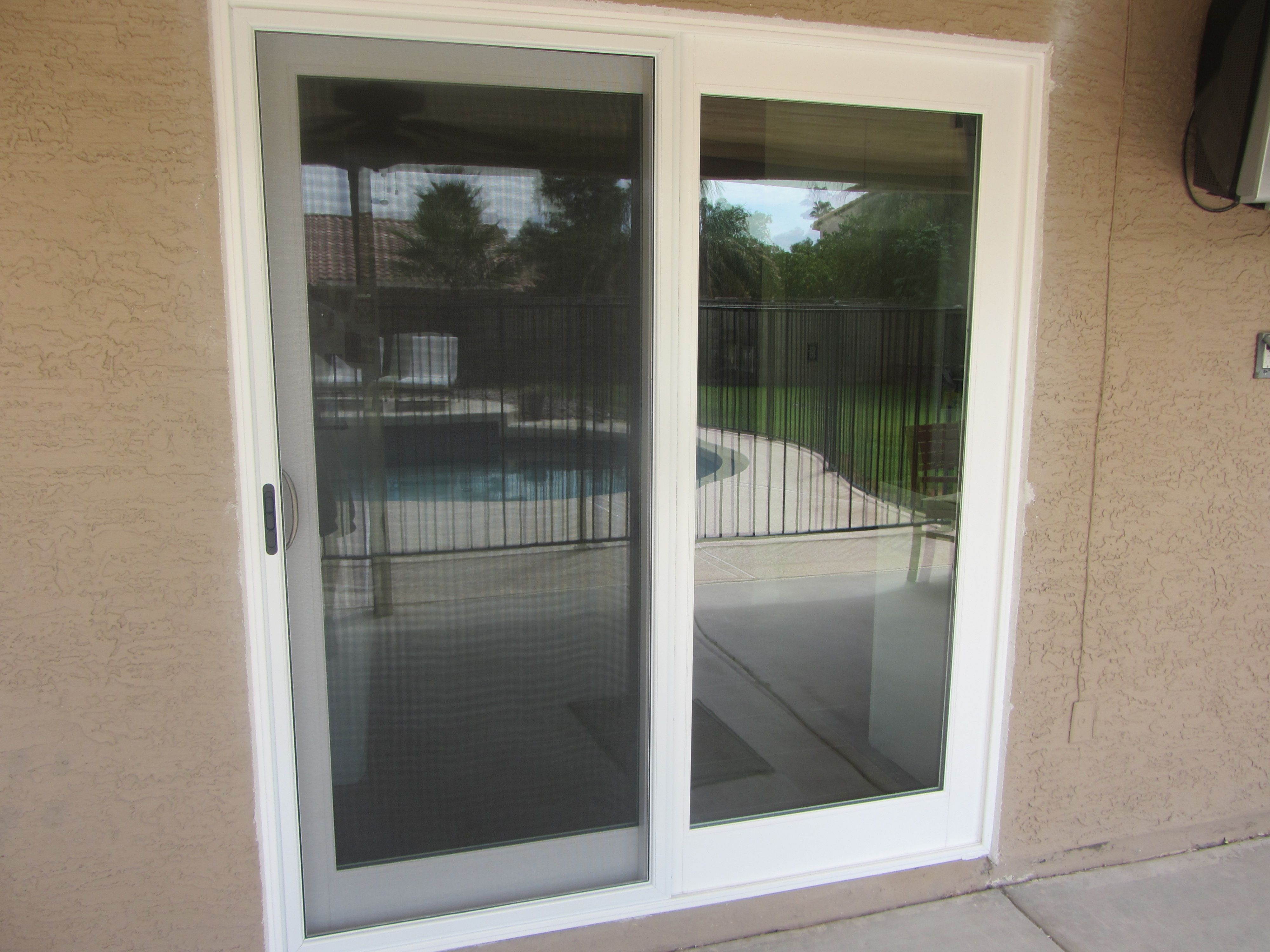 White French Rail Door With Sliding Screen Door Replacement with regard to dimensions 4000 X 3000