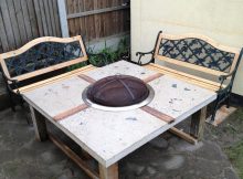 Wood Burning Fire Pit Table And Chairs Fire Pit Design Ideas intended for size 1024 X 853
