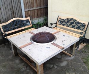 Wood Burning Fire Pit Table And Chairs Fire Pit Design Ideas intended for size 1024 X 853