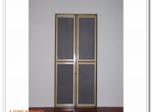 Wood Color Bi Fold Screen Door With Grill Designcustom Make To in dimensions 1000 X 1000