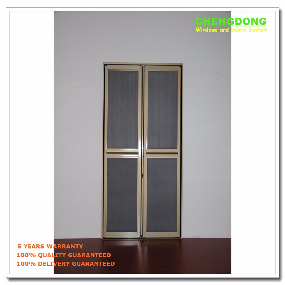 Wood Color Bi Fold Screen Door With Grill Designcustom Make To in dimensions 1000 X 1000