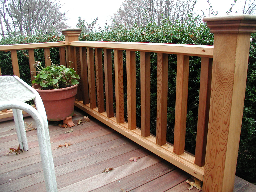 Wood Deck Railing Designs Diy Decks Ideas regarding dimensions 1024 X 768