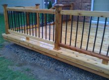 Wood Deck Railing With Metal Spindles Decks Ideas with regard to sizing 1024 X 768