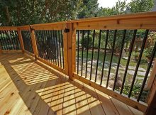 Wooden Deck With Aluminum Balusters And Gate In 2019 Random for sizing 1200 X 803